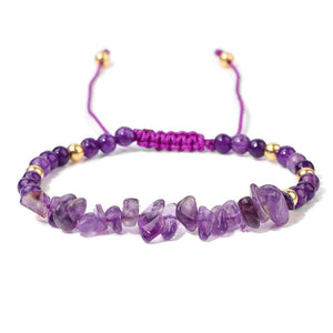 Natural Stone® - Nature bracelet with irregularly beaded stone in green color - NaturJewels®