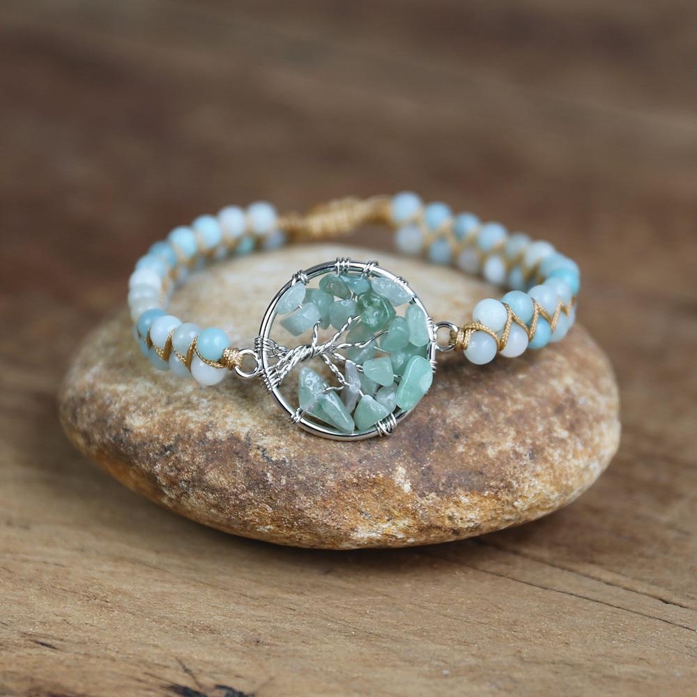 Tree Life® - Blue Crystal Handmade Charm Bracelet - NaturJewels®