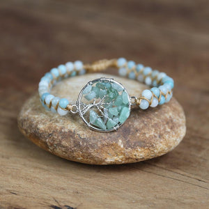 Tree Life® - Blue Crystal Handmade Charm Bracelet - NaturJewels®
